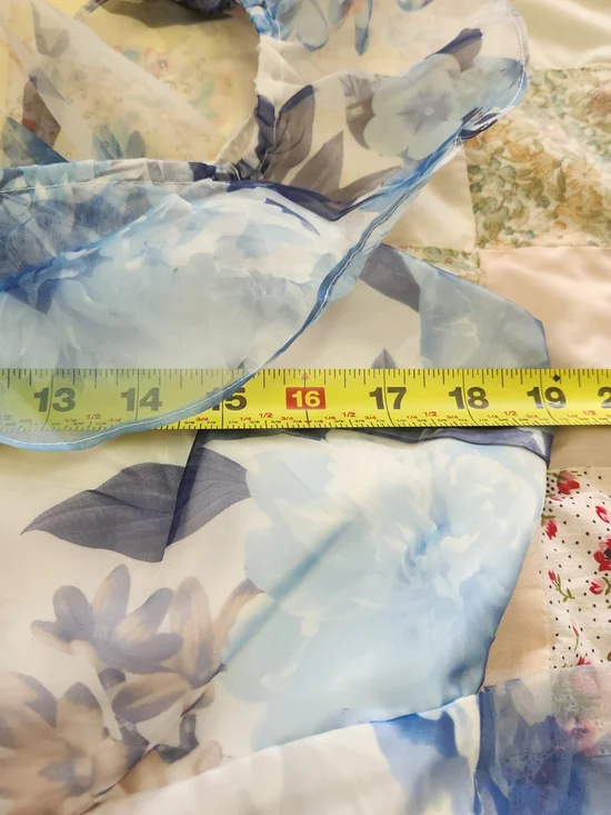 💐Lulus Sweet Composure White Floral Organza Off-the-Shoulder Midi Dress Size Lg - Picture 13 of 16